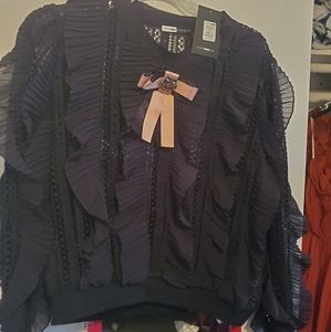 Fashion Nova fluffy black top